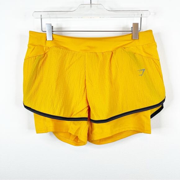 Gymshark Speed 2 in 1 Running Shorts Orange - Picture 2 of 7